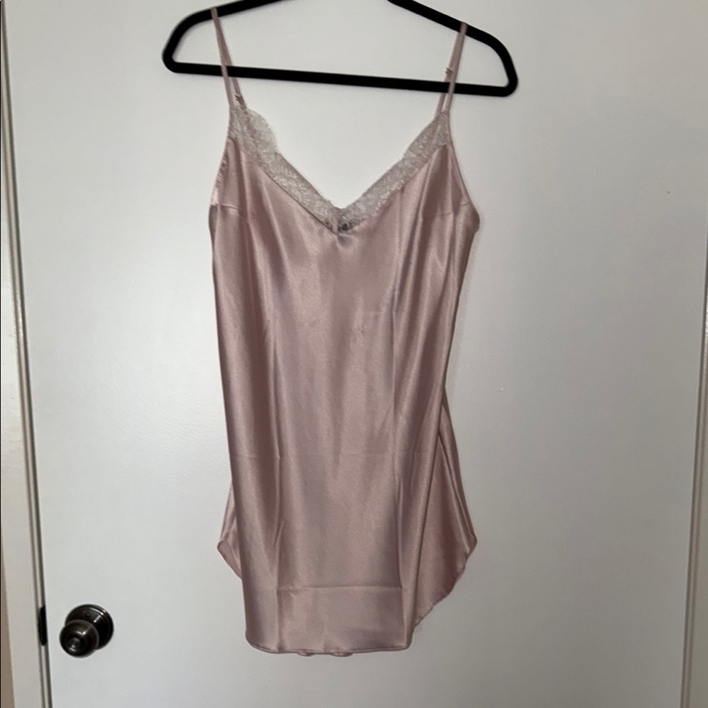 Victoria’s Secret Silky Pink Slip with Lace